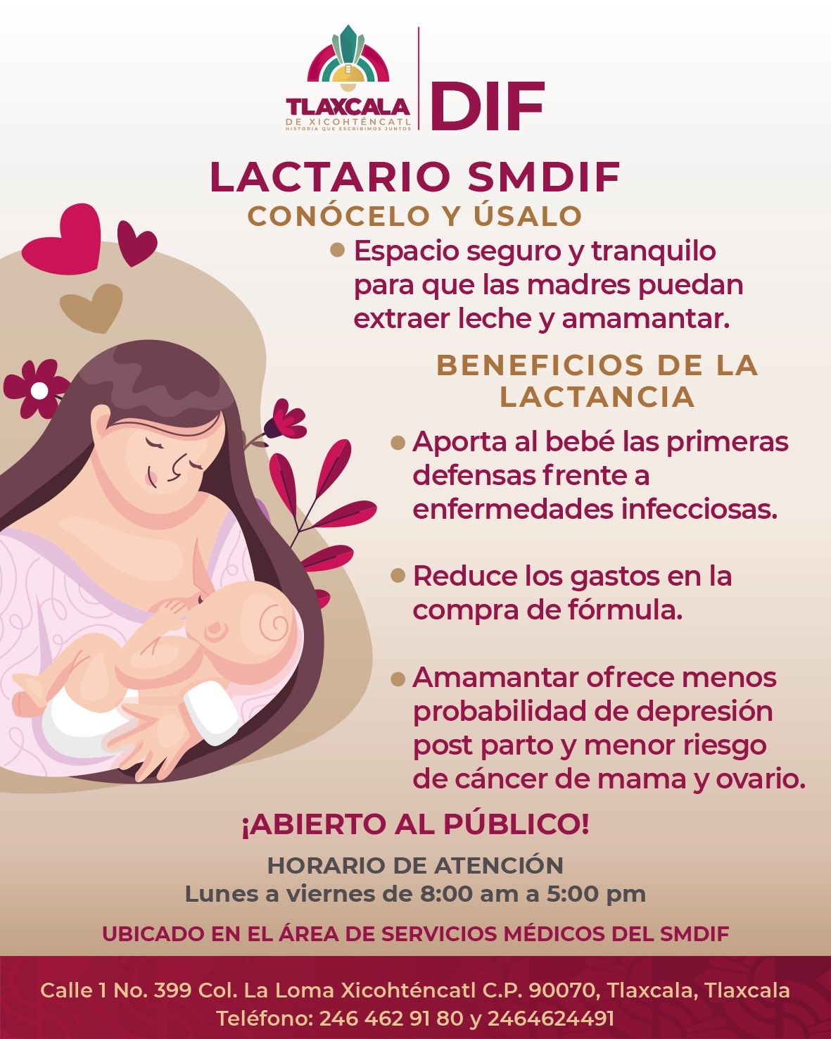 Promueve el sistema municipal DIF Tlaxcala el uso del lactario público